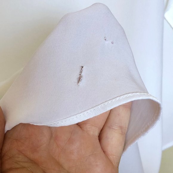 White BCBGMaxAzria High Low Dress (minor holes) - Picture 4 of 6